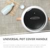 1 Set Pot Lid Replacement Knobs Pan Lid Handle Grips Stainless Steel Pot Cover Grips Holding Handles with Screws 2 Holes for Kitchen Cookware Parts Black view 4