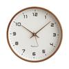 BcofoA Simple Solid Wood Wall Clock Ultra-Quiet Clocks Living Room Home Fashion Creative Nordic Light Luxury Clock Trend 14 inches (Color : Dark Wood Color) view 1