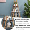 DKLGG 4-Tier Bookshelf Wooden Ladder Shelf Wooden Bookcase A- Shaped with Bamboo Frame, Freestanding Plant Stand Open Shelf, Decorative Plant Shelves for Living Room, Bedroom, Home Office(White) view 4