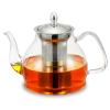 Glass Teapot, 40oz/1200mL Glass Kettle with Removable Stainless Steel Infuser for Blooming Tea & Loose Leaf Tea, Gooseneck Tea Pot, Microwave & Stovetop Safe, Gift Box for Tea Maker view 1