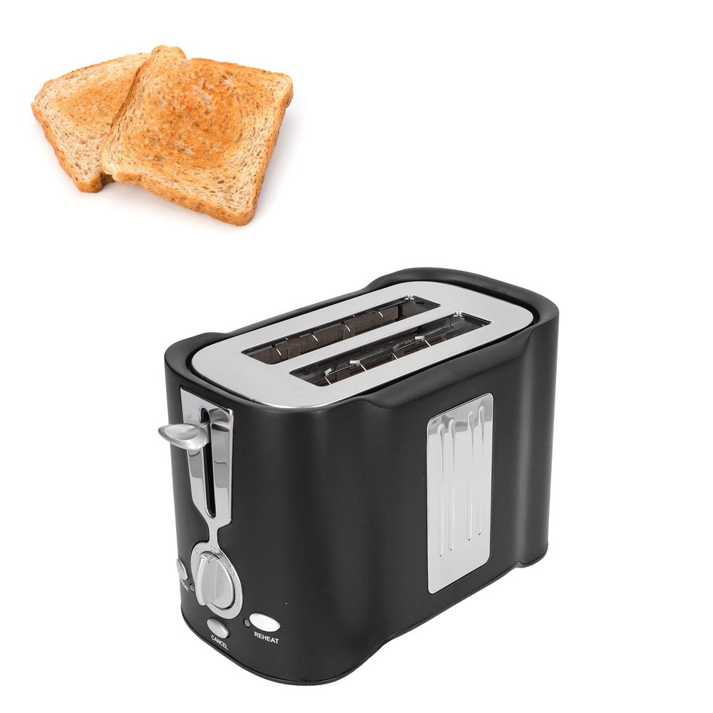 800w Simple Mini Toaster, Thickened Wide Slot 2 Slice Bread Toaster Breakfast Machine Us 120v