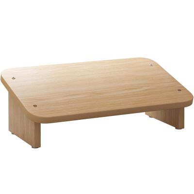LXLA Under Compute Desk Footrest Wood Tilting Ergonomic, Designed to Support Your Legs, Couch Office Chairs Step Stool, Compact (Color : Natural, Size : 40x24x15cm)