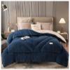 BDMFJY Lamb Velvet Fabric Winter Quilt, Super Warm Cashmere Quilt, Hygroscopic Breathable Duvet Single Double,Wool Autumn and Winter Thickened Warm Gift Quilt,B,220x240cm(5kg) view 1