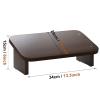 LXLA Wooden Tilting Under Desk Footrest Legs Rest Stool - Keep Sitting, Ergonomic Step Stool for Office Chairs Sofa, Computer Gaming (Color : Brown, Size : 13.3x9.4x6in) view 2