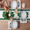 St Patrick Day Luxury Table Runners 72 Inches Long, Saint Irish Decor Green Lucky Clover Leaf Cotton-Linen Table Runner 13x72, Dresser Scarves Durable Washable Shamrock Tablecloth Modern Decorations view 3