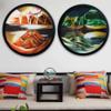 HIMFL Flowing Sand Painting Round Glass 3D Deep Sea Sandscape in Motion Display Flowing Sand Frame Flowing Sand Painting for Home Ornament Gift view 4