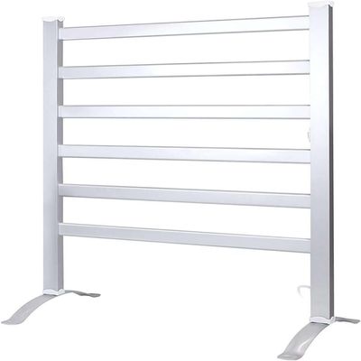 2-in-1 Multifunction Heated Towel Warmer, Fabrics Dryer for Household, Bathroom, Brushed Aluminum Structure with Chrome Plate, Stand Alone or Wall Mounted, Keep Your Clothes Clean and Dry,UL Certified