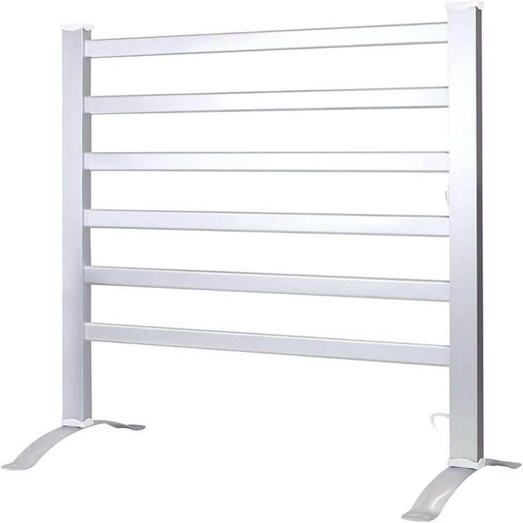 2-in-1 Multifunction Heated Towel Warmer, Fabrics Dryer for Household, Bathroom, Brushed Aluminum Structure with Chrome Plate, Stand Alone or Wall Mounted, Keep Your Clothes Clean and Dry,UL Certified