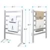 2-in-1 Multifunction Heated Towel Warmer, Fabrics Dryer for Household, Bathroom, Brushed Aluminum Structure with Chrome Plate, Stand Alone or Wall Mounted, Keep Your Clothes Clean and Dry,UL Certified view 2