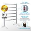 2-in-1 Multifunction Heated Towel Warmer, Fabrics Dryer for Household, Bathroom, Brushed Aluminum Structure with Chrome Plate, Stand Alone or Wall Mounted, Keep Your Clothes Clean and Dry,UL Certified view 3