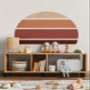 Retro Rising Sun Vinyl Peel and Stick Wall Sticker (Medium, Desert Sand) view 1
