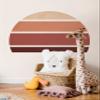 Retro Rising Sun Vinyl Peel and Stick Wall Sticker (Medium, Desert Sand) view 2
