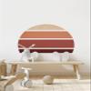 Retro Rising Sun Vinyl Peel and Stick Wall Sticker (Medium, Desert Sand) view 4