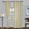 Fcosie Natural Linen Blended Curtains Grommet Room Darkening Drapes Room Divider Curtain Panel Draperies for Farmhouse Wedding Ceremony Party Window Decor (1 Panel), 84W x 96L Inch, Gravel view 1