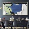 100% Hand-Painted Original Oil Painting Large Canvas Wall Art Canva Abstract Art Wall Art Living Room Wall Art Painting Blue and Green Painting Extra Large Abstract Canvas Art 96X48in Unframed view 2