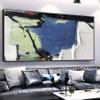 100% Hand-Painted Original Oil Painting Large Canvas Wall Art Canva Abstract Art Wall Art Living Room Wall Art Painting Blue and Green Painting Extra Large Abstract Canvas Art 96X48in Unframed view 3