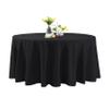 120 Inch Stain and Wrinkle Resistant Washable Polyester Table Cloth, Decorative Table Cloth for Dining Table, Buffet Parties and Wedding, Black view 1