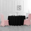 120 Inch Stain and Wrinkle Resistant Washable Polyester Table Cloth, Decorative Table Cloth for Dining Table, Buffet Parties and Wedding, Black view 3