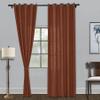 Fcosie Natural Linen Blended Curtains Grommet Room Darkening Drapes Room Divider Curtain Panel Draperies for Farmhouse Wedding Ceremony Party Window Decor (1 Panel), 84W x 96L Inch, FireBrick view 1