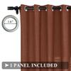 Fcosie Natural Linen Blended Curtains Grommet Room Darkening Drapes Room Divider Curtain Panel Draperies for Farmhouse Wedding Ceremony Party Window Decor (1 Panel), 84W x 96L Inch, FireBrick view 3