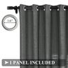 Fcosie Natural Linen Blended Curtains Grommet Room Darkening Drapes Room Divider Curtain Panel Draperies for Farmhouse Wedding Ceremony Party Window Decor (1 Panel), 84W x 96L Inch, Carbon Grey view 3