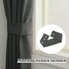 Fcosie Natural Linen Blended Curtains Grommet Room Darkening Drapes Room Divider Curtain Panel Draperies for Farmhouse Wedding Ceremony Party Window Decor (1 Panel), 84W x 96L Inch, Carbon Grey view 4