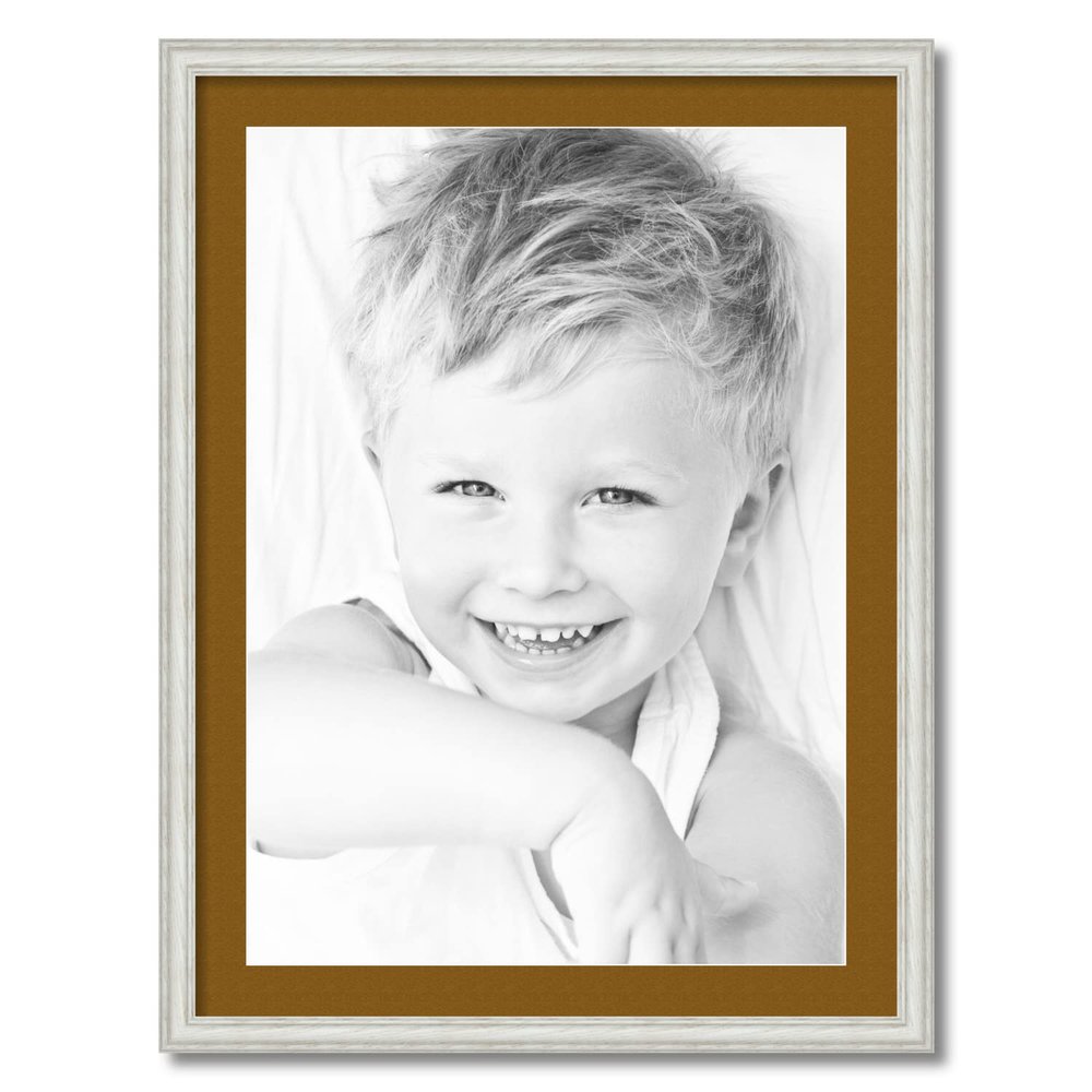 ArtToFrames 20x28 inch Off White Wash on Ash Picture Frame with 2 Inch Single Coronado Mat, SingleMat-0151-59504-475-20x28-592