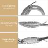 6Pack Curtain Tiebacks Aluminum Alloy Spring Design Curtain Holdback Leaf Carving Design Curtain Ties for Drapes Curtain Ties Backs Curtain Modern Style Curtain Holdback Decor(Sliver Feather) view 3