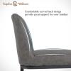 Sophia & William Counter Height 24" Bar Stool, Kitchen Counter Stool with Back,Upholstered Middle Back Dining Chair, Modern PU Leather Barstool for Pub Cafe,Dark Grey,1 Pack view 4