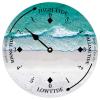 Alioyoit Wooden Tide Clock Green Water East Coast Ocean Time Clock Wood Tidal Clock High and Low Tide Wall Hanging Art Tide Movement Clock for Beach House Cottage Novelty Gift for Dad view 1