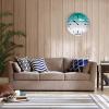 Alioyoit Wooden Tide Clock Green Water East Coast Ocean Time Clock Wood Tidal Clock High and Low Tide Wall Hanging Art Tide Movement Clock for Beach House Cottage Novelty Gift for Dad view 4