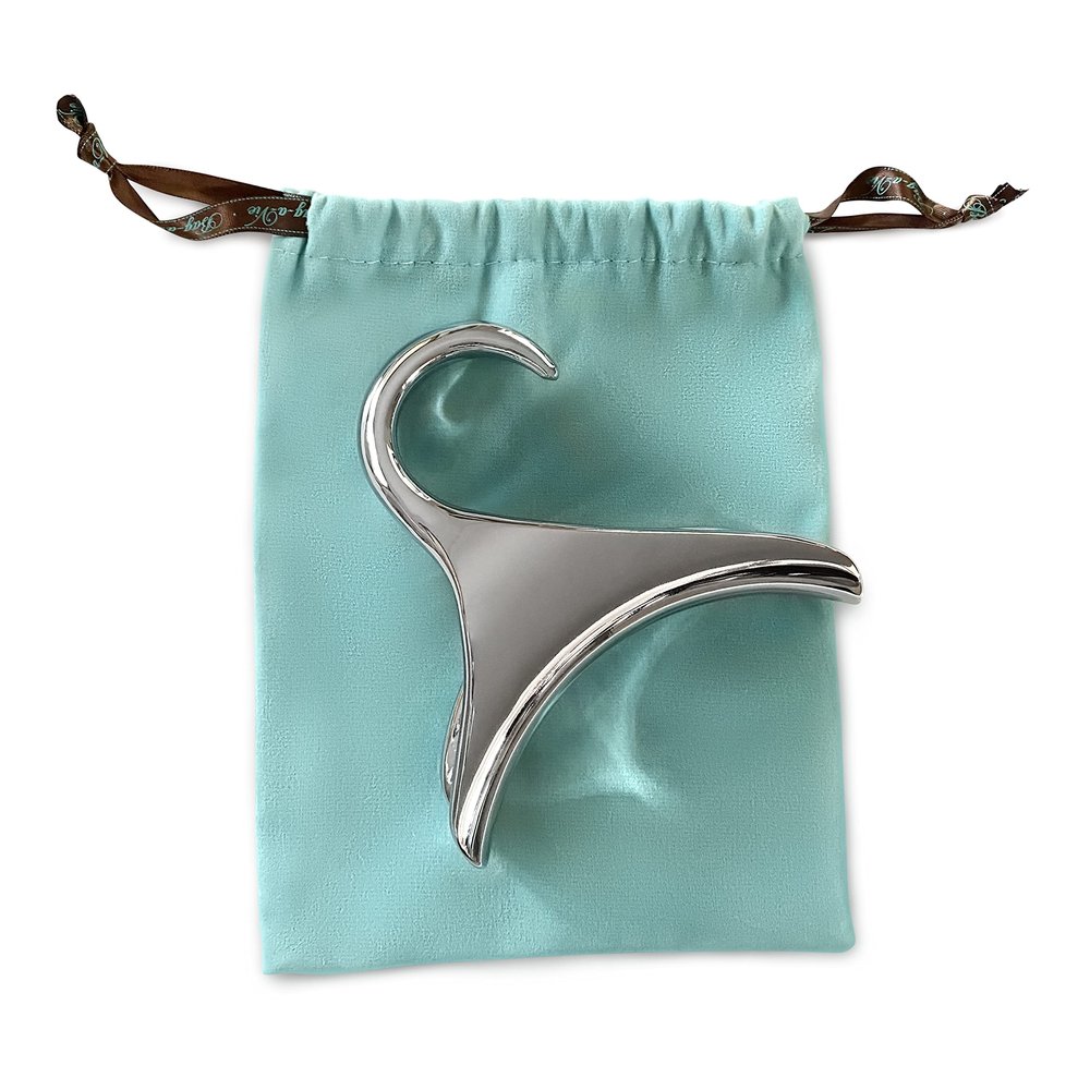Bag-a-Vie Purse Hanger for Closet - Handbag Organizer Hooks for Hanging Bags & Purses, Protecting Bag Shape & Organizing Space (1 Hanger, Silver Metal)