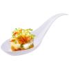 Kingrol 200 Plastic Appetizer Spoons, Disposable Tasting Spoons for Desserts, Hors d'oeuvres, Soups, Sushi, Dipping Sauces - White view 1