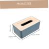 2pcs Box Paper Box with Wooden Lid Household Tissue Organizer Napkin Storage Case Car Decor Retro Decor Paper Towel Holder Facial Tissue Floral Napkins Desk Table Frame Plastic view 2