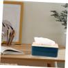 2pcs Box Paper Box with Wooden Lid Household Tissue Organizer Napkin Storage Case Car Decor Retro Decor Paper Towel Holder Facial Tissue Floral Napkins Desk Table Frame Plastic view 4