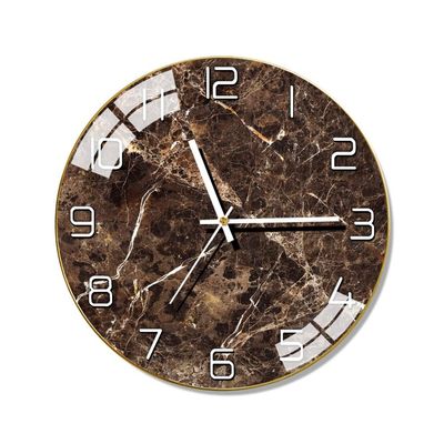 BcofoA Marble Nordic Modern Silent Wall Clock Living Room Table Home Clock Creative Fashion Simple Atmosphere Light Luxury Wall Clock 14 inches (Color : E)