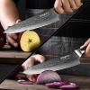 aisyoko Damascus chef knife 8-inch sharp kitchen knife Japan VG-10 stainless steel ergonomic color wooden handle luxury gift box - with scabbard view 4