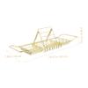 1pc Bathtub Rack Skid Design Versatile Bath Tray for Books Tablets and Wine Glasses Golden Finish Fits Bathtubs up view 2