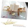 1pc Bathtub Rack Skid Design Versatile Bath Tray for Books Tablets and Wine Glasses Golden Finish Fits Bathtubs up view 3