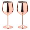 2 Pcs Stainless Steel Champagne Flutes, Red Wine Glass, Cocktail Shatterproof Glasses, Suitable for Any Event, 500ml (Style 2) view 1