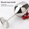 2 Pcs Stainless Steel Champagne Flutes, Red Wine Glass, Cocktail Shatterproof Glasses, Suitable for Any Event, 500ml (Style 2) view 2