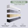 ZSHINE Three-in-One Curtain Single Track Rod and Valance and Light Belt Optional Ceiling Mounted for Living Room Bedroom Room Divider Pure Grey view 4