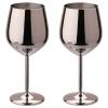 2 Pcs Stainless Steel Champagne Flutes, Red Wine Glass, Cocktail Shatterproof Glasses, Suitable for Any Event, 500ml (Style 4) view 1
