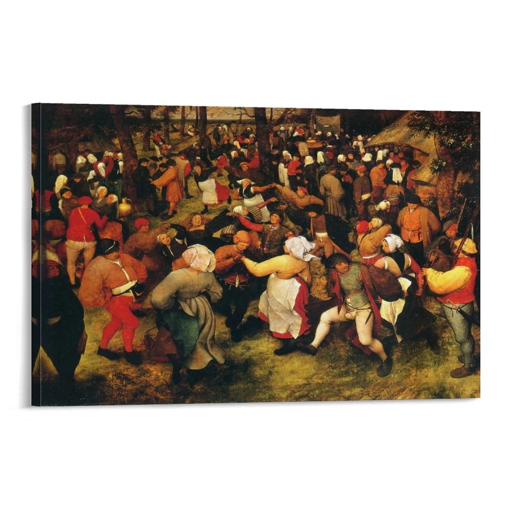 25 Masterpieces by Pieter Bruegel The Elder - The Wedding Dance in The Open Air Canvas Art Poster and Wall Art Picture Print Modern Family Bedroom Decor Posters 20x30inch(50x75cm)