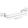 YHPD Wall Mounted Floating Shelves, Rectangular Glass Bathroom Shelf, 8MM-Thick Metal Bracket Shelf Supports, for Bathroom Kitchen (Color : Gold) view 2