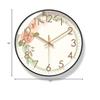 BcofoA Wall Clock Living Room Clock Simple Nordic Fashion Home Clock 12 inches (Color : Flower Black Frame) view 2