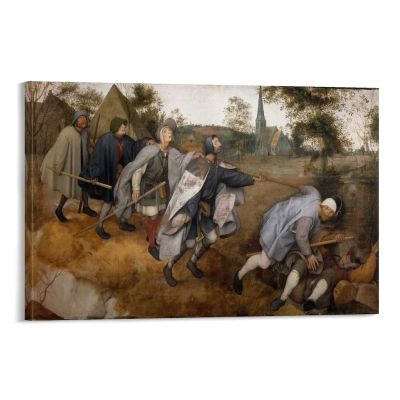 25 Masterpieces by Pieter Bruegel The Elder - Parable of The Blind Poster Decorative Painting Canvas Wall Art Living Room Posters Bedroom Painting 28x42inch(70x105cm)