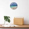 Alioyoit Wooden Tide Clock Beach Life East Coast Ocean Time Clock Wood Tidal Clock High and Low Tide Wall Hanging Art Tide Movement Clock for Beach House Cottage Novelty Gift for Dad view 3