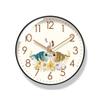 BcofoA Wall Clock Living Room Clock Simple Nordic Fashion Home Clock 14 inches (Color : Bird Black Frame) view 1