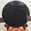 ZTBH Natural Meditation Crystal 6-20cm Natural Obsidian Stone Circle Disk, Round Plate for Office Crystal Stone (Size : 8cm) view 3